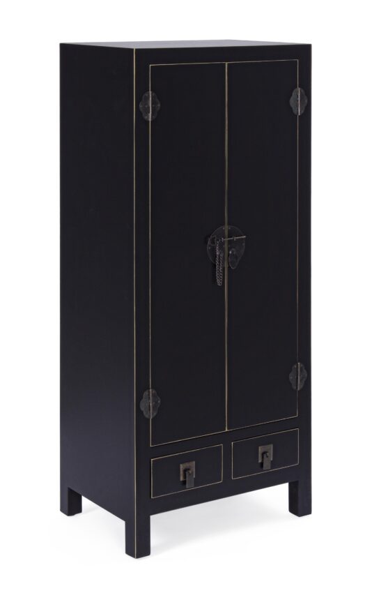 BIZZOTTO Dřevěný kabinet PECHINO černý 121x50 cm