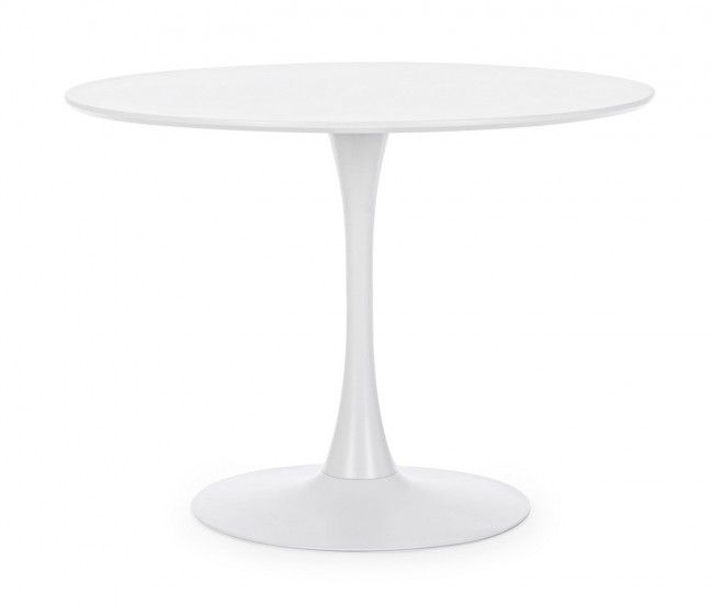 BIZZOTTO bílý kulatý stůl 100 cm