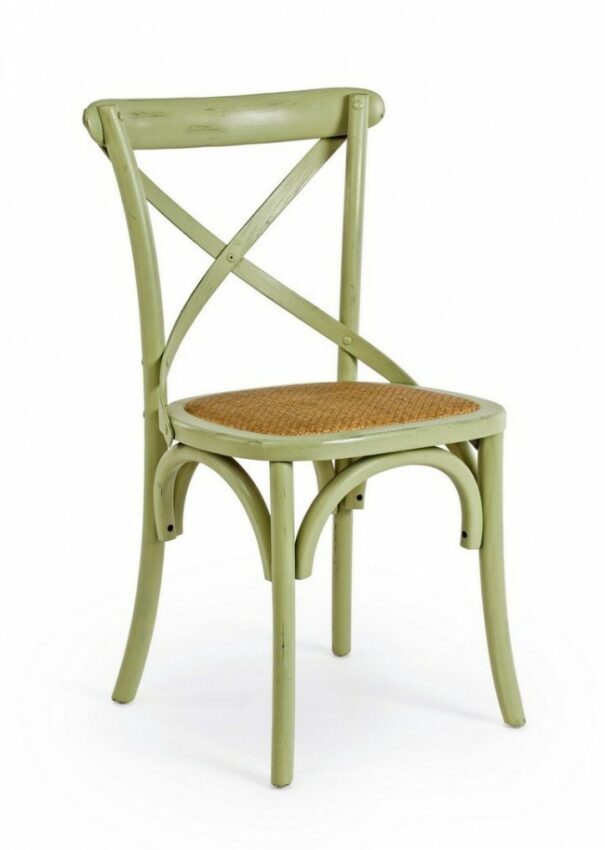 BIZZOTTO dřevěná jídelní židle CROSS zelená