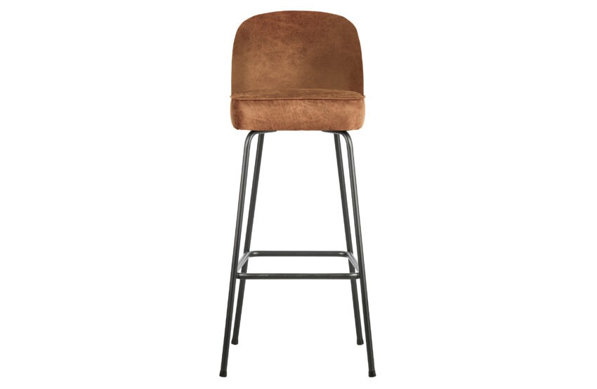 BePureHome Barová židle VOGUE hnědá kůže 80cm