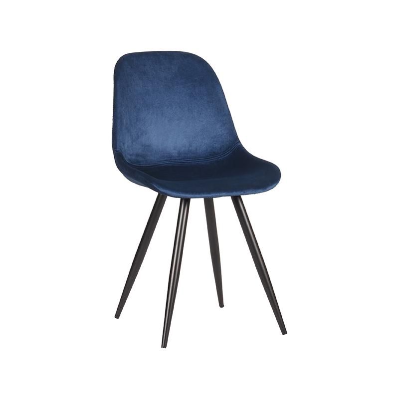 LABEL51 Sametová jídelní židle CAPRI modrá Color: Blue