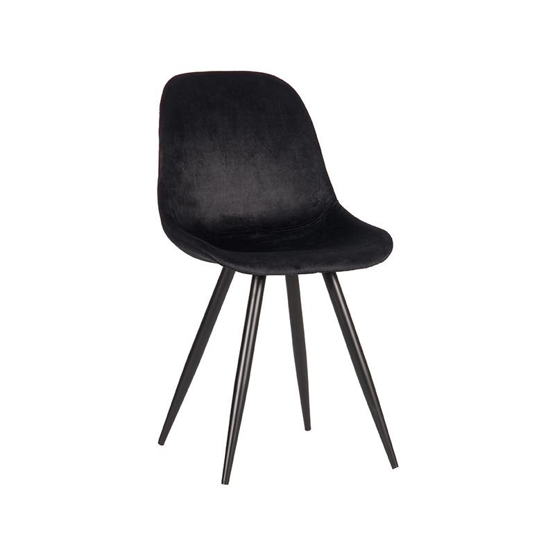 LABEL51 Sametová jídelní židle CAPRI černá Color: Black