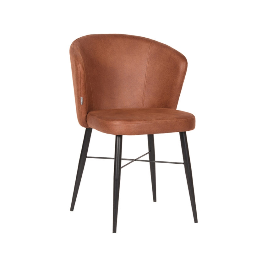 LABEL51 jídelní židle WAVE koňak mikrovlákno Color: Cognac