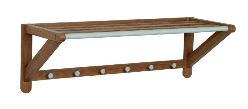 ROWICO Dřevěný nástěnný věšák METHRO 80x26 cm hnědý