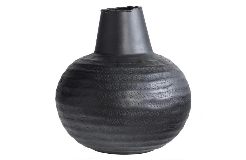 WOOOD Exclusive Kovová váza YURI černá