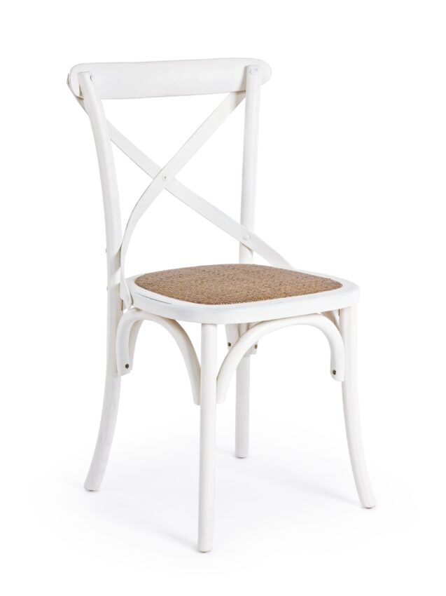 BIZZOTTO jídelní židle CROSS dřevěná bílá