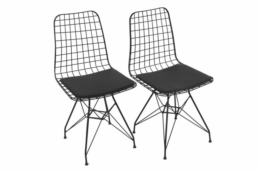 KALUNE DESIGN Set 2 kovových židlí MINDERLI