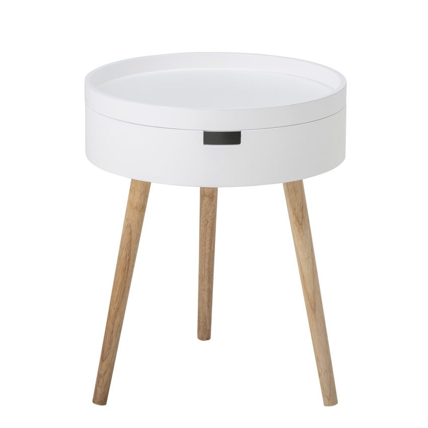 BLOOMINGVILLE Dřevěný odkládací stolek TAPA bílý
