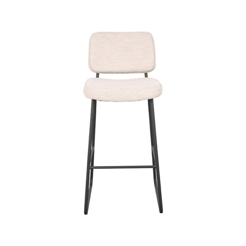 LABEL51 Barová židle NOAH bílé bouclé 105cm