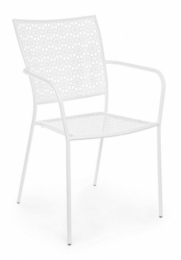 BIZZOTTO zahradní kovová jídelní židle JODIE bílá